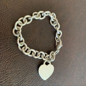 Tiffany & Co heart chain link bracelet